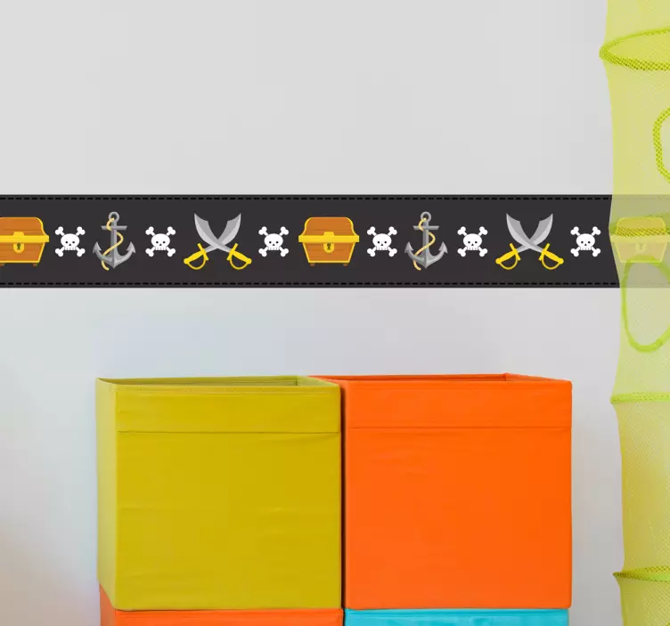 Cenefas infantiles bandera pirata - TenVinilo