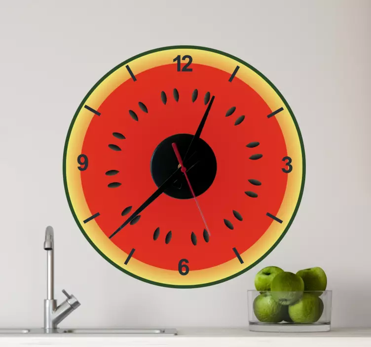 Vinilo de fruta Relojes de pared de frutas - TenVinilo