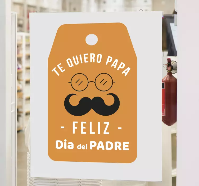 Vinilo día del padre frase te quiero papa - TenVinilo