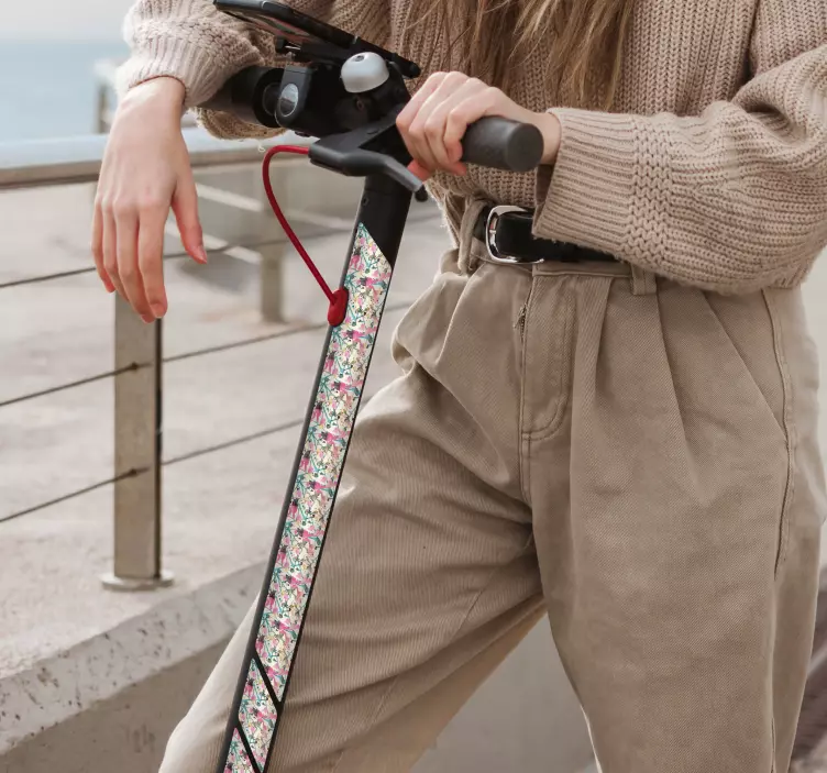 Adhesivo monopatín patinete Splash - TenVinilo