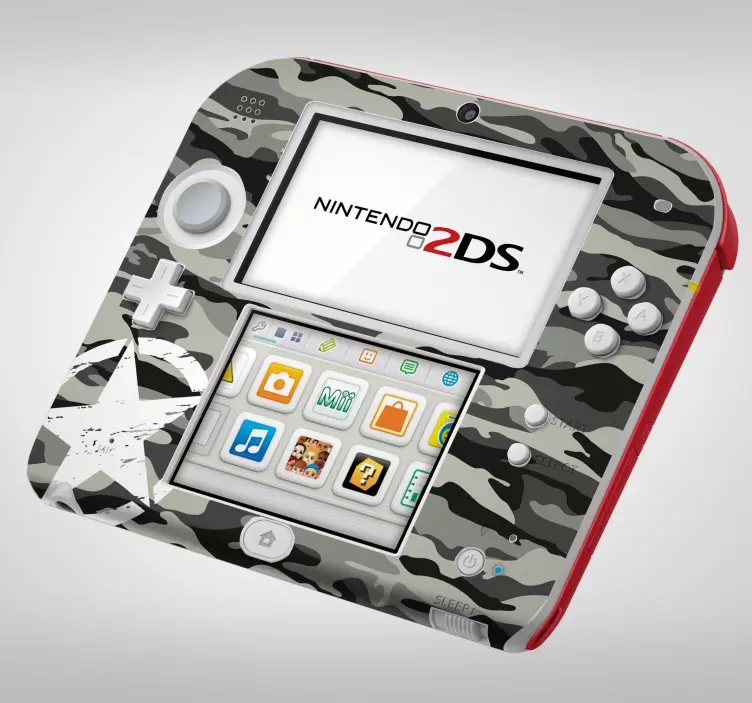 Pegatina nintendo camuflaje estiloso para nintendo 2ds - TenVinilo