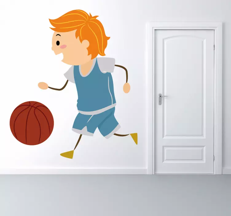 Pegatina para niños baloncestista - TenVinilo