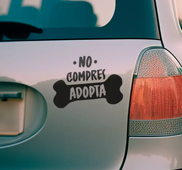 Vinilo mascota no compres, adopta - TenVinilo