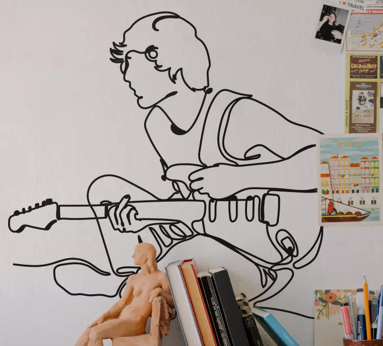 Vinilo rock Niño tocando la guitarra - TenVinilo