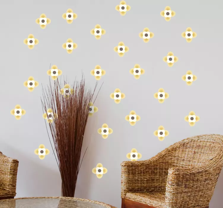 Pegatinas flor geométrica - TenVinilo