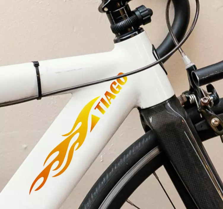 Pegatinas para bicicleta nombre personalizado - TenVinilo