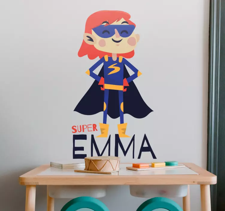 Vinilo superhéroe Superheroína personalizada - TenVinilo