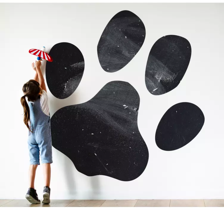 Vinilo pizarra Diseño lindo de la pata del gato - TenVinilo