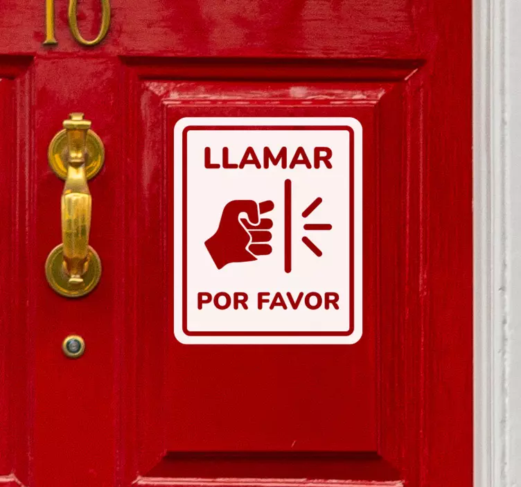 Señalética adhesiva llame por favor - TenVinilo
