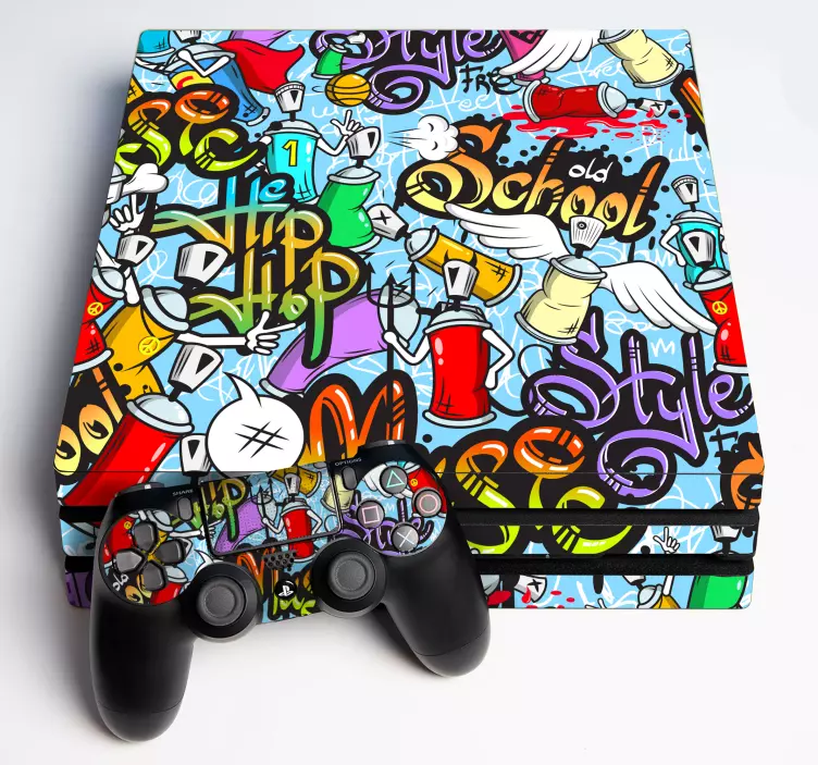 Skin ps4 estilo callejero vibrante - TenVinilo