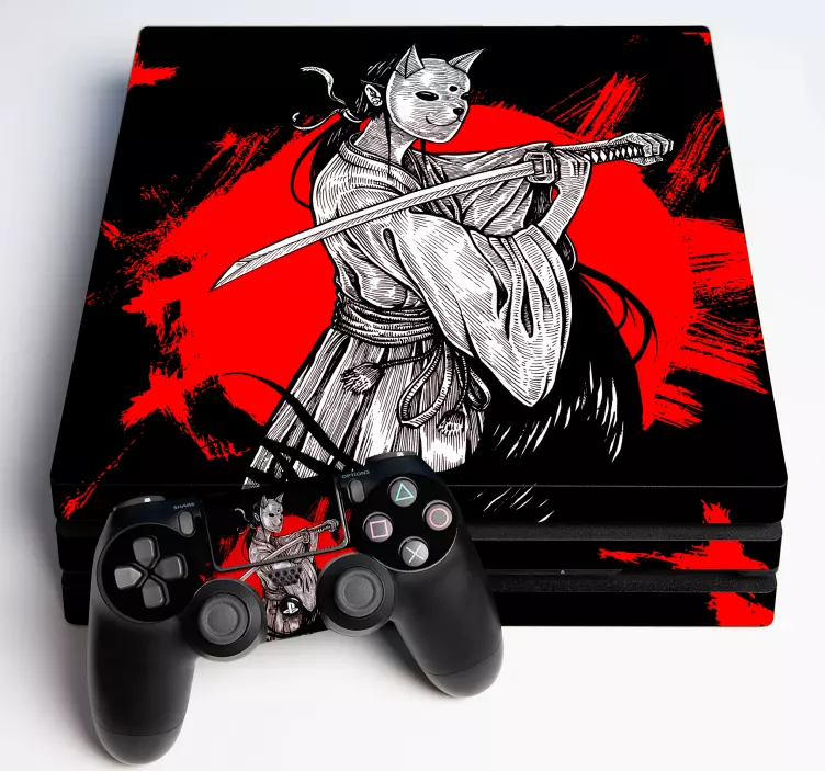 Skin ps4 personaje gato samurai - TenVinilo