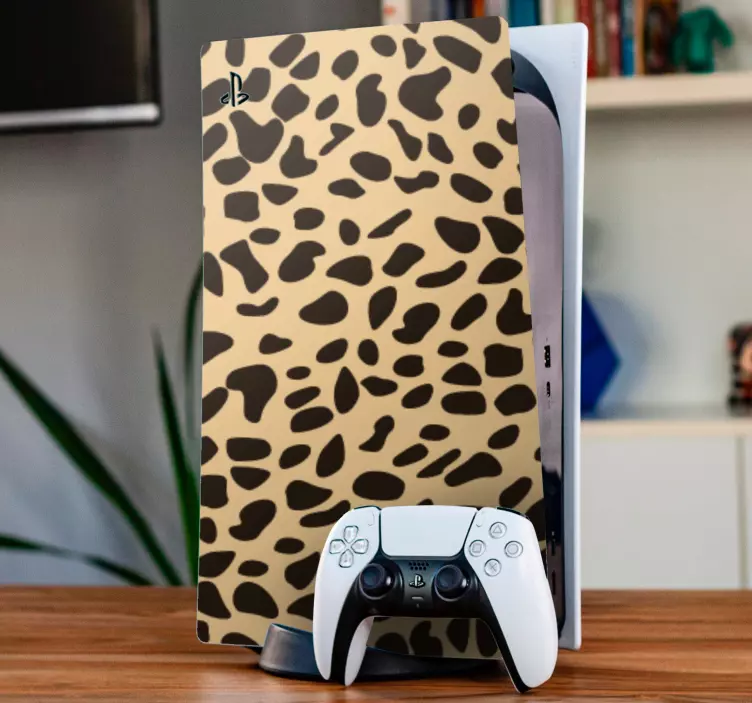 Skin PS5 cubierta con estampado de leopardo - TenVinilo