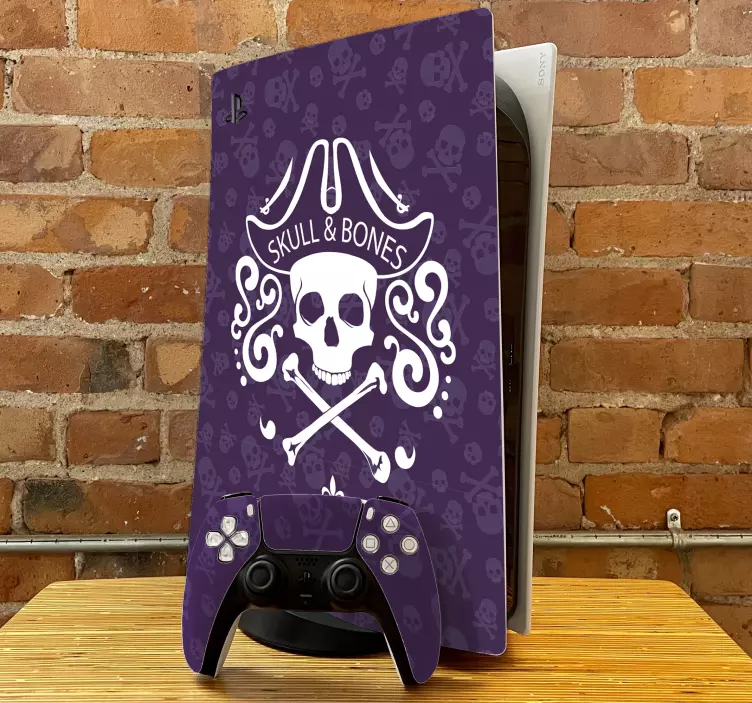 Skin ps5 diseño calavera pirata - TenVinilo