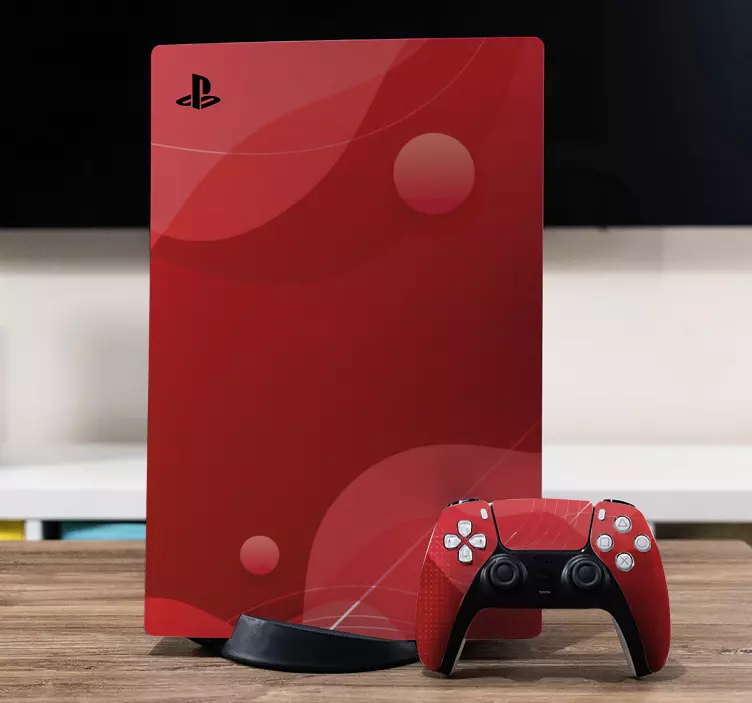 Skin ps5 diseño rojo elegante - TenVinilo