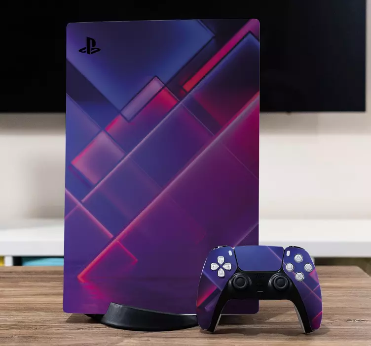 Skin ps5 funda con patrón geométrico - TenVinilo