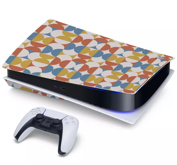 Skin ps5 patrón de color geométrico - TenVinilo
