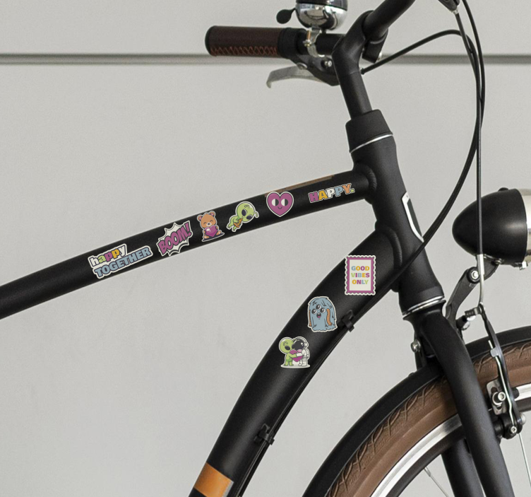 Sticker para bicicletas conjunto de pegatinas al azar - TenVinilo