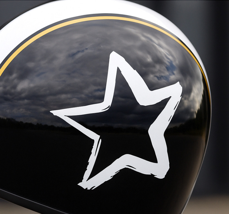 Sticker para bicicletas estrella pintada a mano - TenVinilo