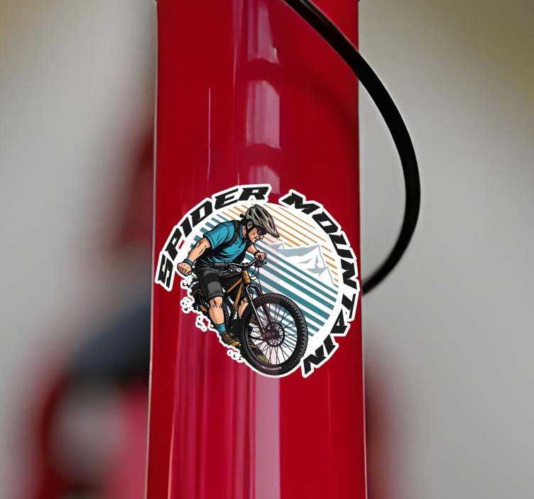 Sticker para bicicletas montaña araña - TenVinilo