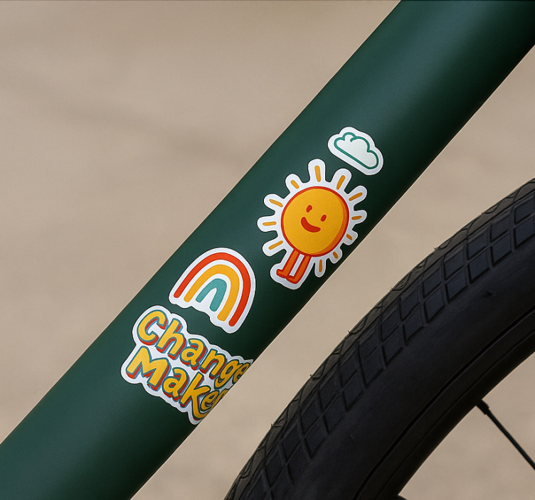 Sticker para bicicletas mundo verde - TenVinilo