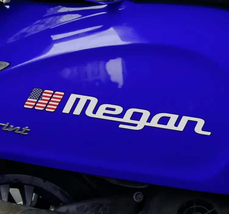 Sticker para motos bandera personalizada de ee. Uu. - TenVinilo
