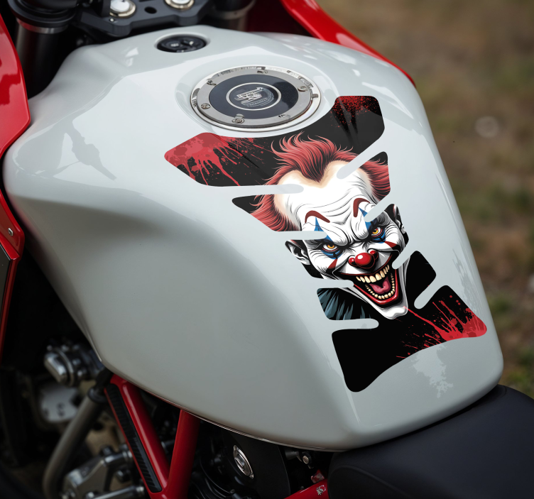 Sticker para motos payaso enojado - TenVinilo