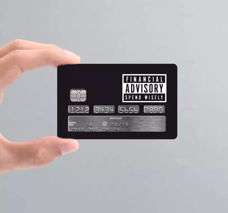 Sticker para tarjeta asesoramiento financiero - TenVinilo