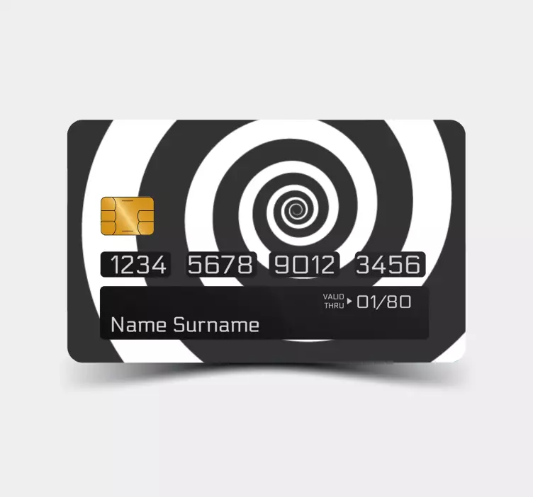 Sticker para tarjeta diseño de patrón en espiral - TenVinilo