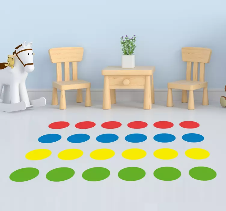 Pegatinas para suelo infantil twister - TenVinilo