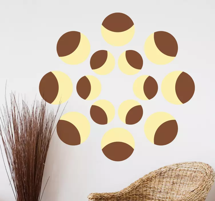 Vinilo abstracto fases luna - TenVinilo