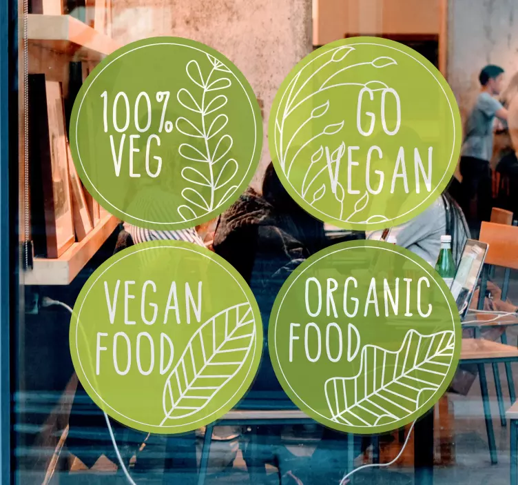 Vinilo decorativo para tienda temas veganos - TenVinilo