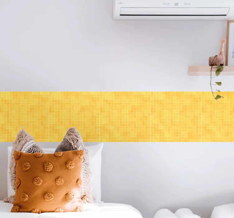 Cenefa adhesiva superposición de patrón de mosaico - TenVinilo