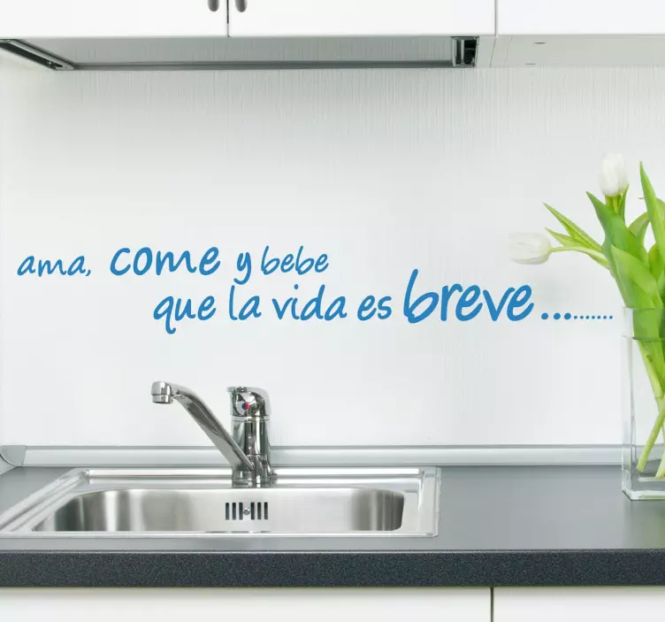 Vinilopara cocina ama come y bebe - TenVinilo