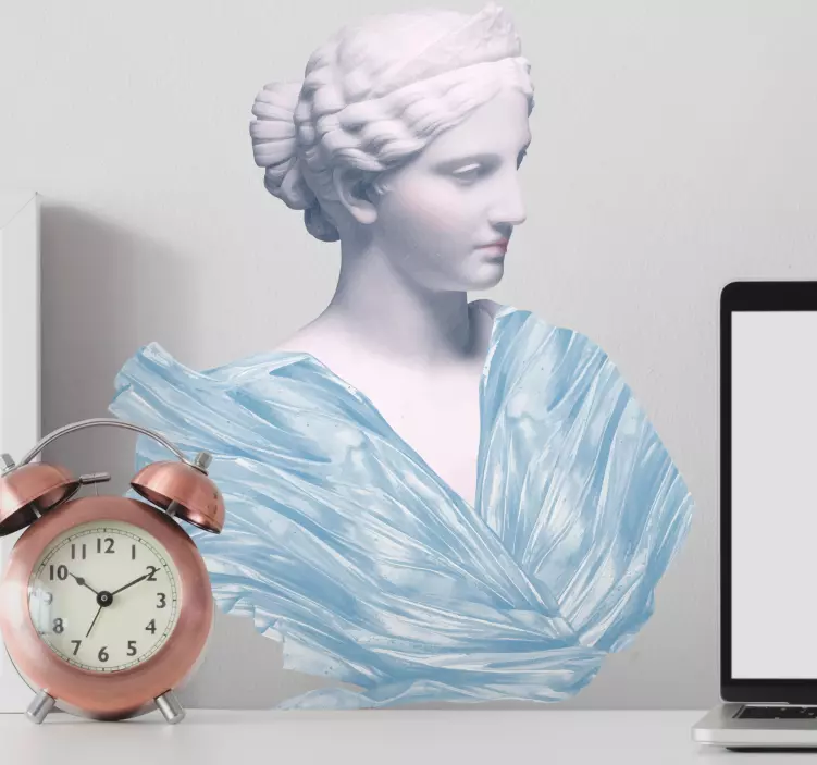 Vinilo arte busto femenino clásico - TenVinilo