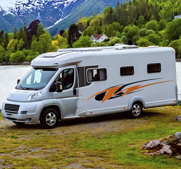 Vinilo autocaravana lado swoosh - TenVinilo