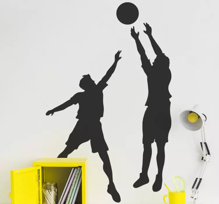 Vinilo deportes personas jugando baloncesto - TenVinilo