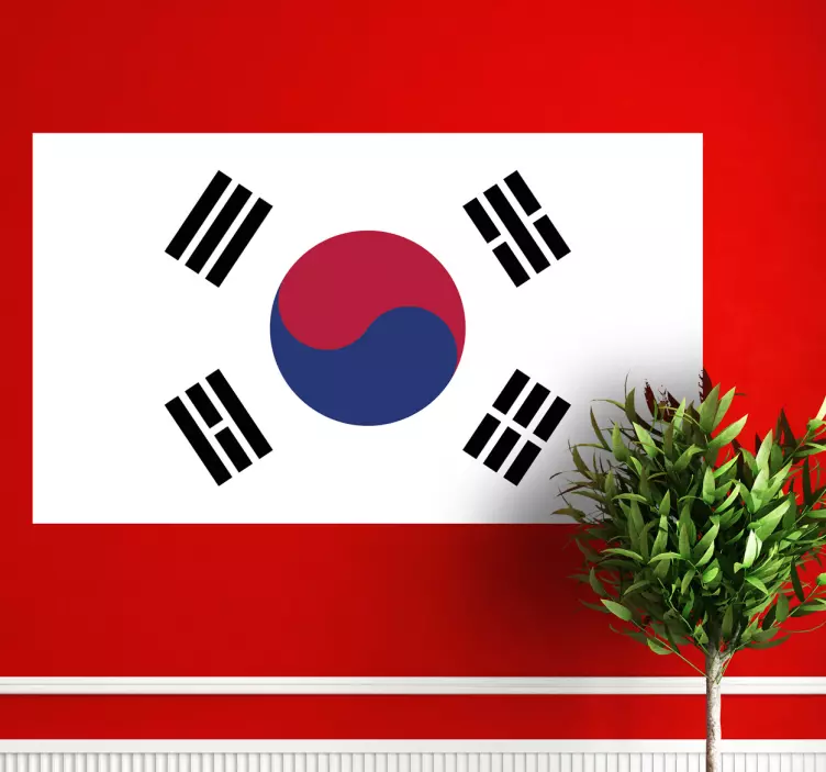 Vinilo bandera emblema de Corea del Sur - TenVinilo