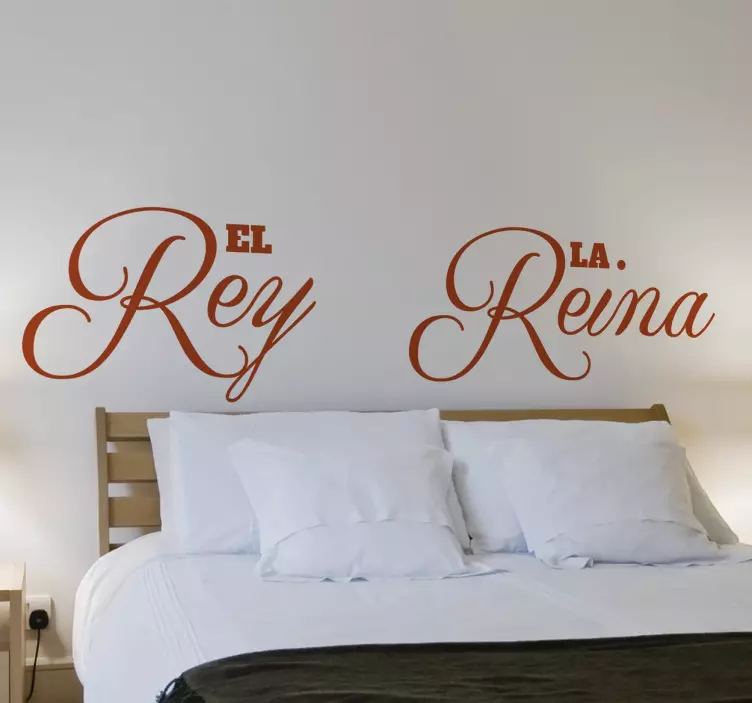 Vinilo cabecero cama rey y reina - TenVinilo