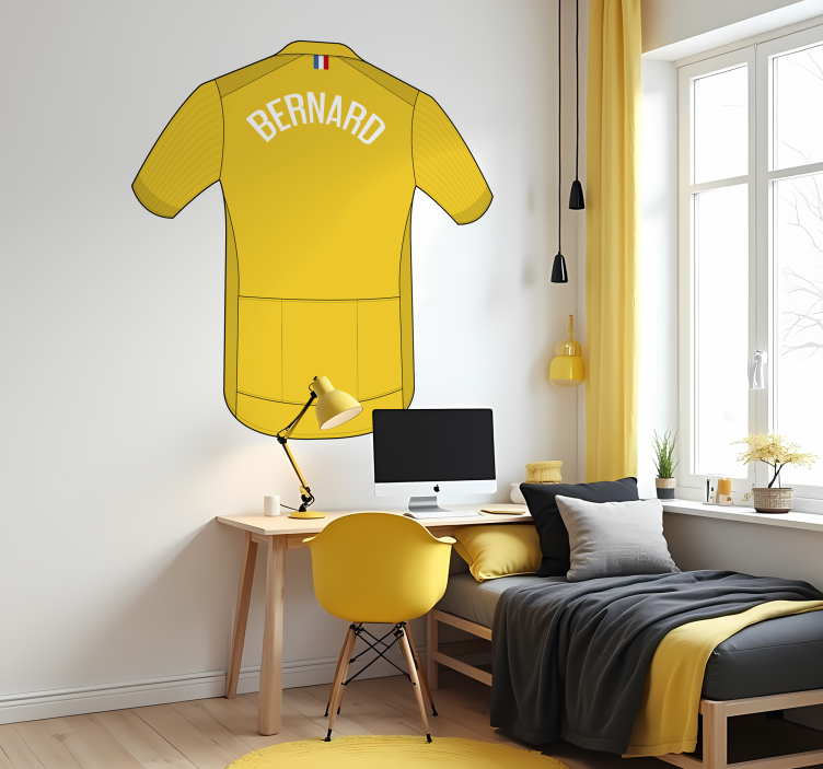 Vinilo ciclismo maillot amarillo - TenVinilo