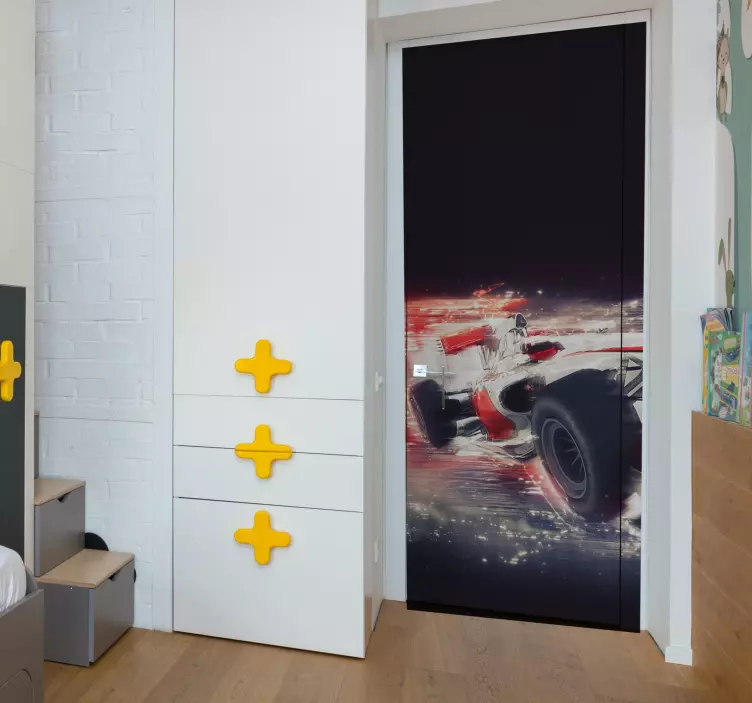 Pegatina coche coche de carreras - TenVinilo