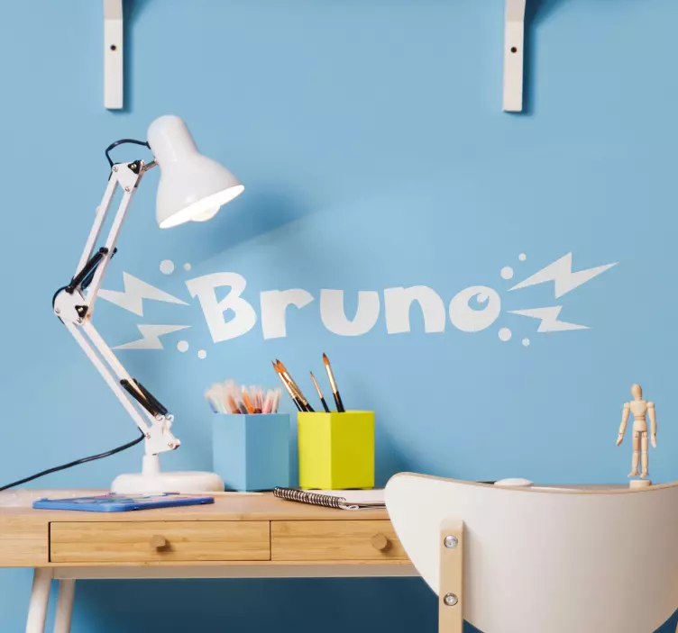 Vinilo con nombre estilo cartoon eléctrico  - TenVinilo