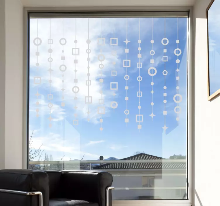 Vinilo cortina abstracta para ventana - TenVinilo