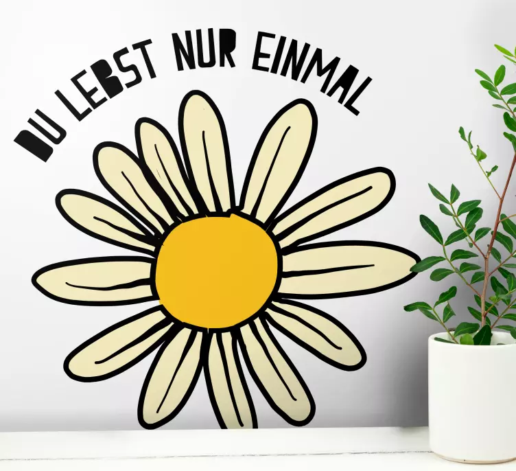 Vinilo flores Margarita de yolo - TenVinilo