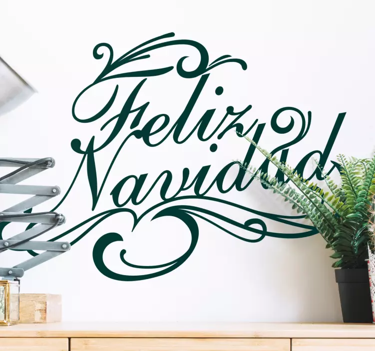 Pegatinas de navidad Feliz navidad saludo diseño - TenVinilo