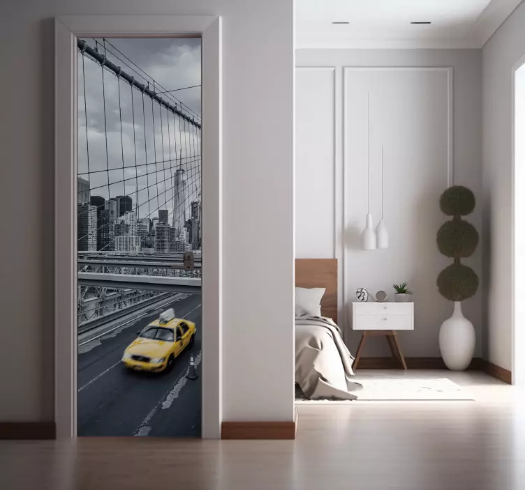 Vinilo New York taxi Amarillo - TenVinilo