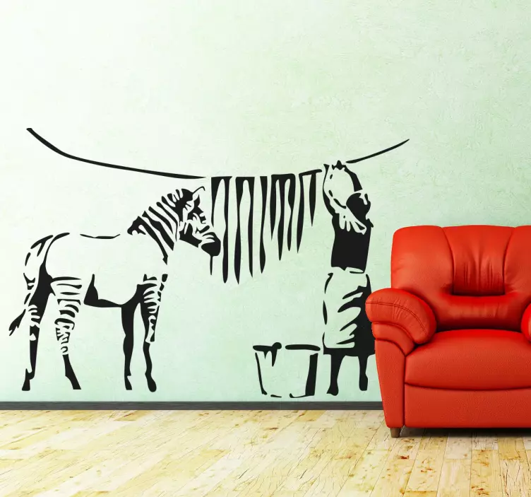 Vinilo decorativo Banksy Zebra - TenVinilo