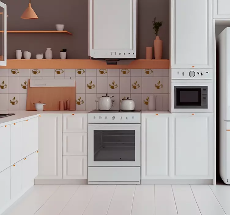 Vinilo bebida tazas de café - TenVinilo