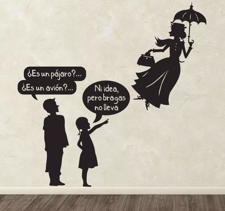 Vinilo decorativo bragas Mary Poppins - TenVinilo