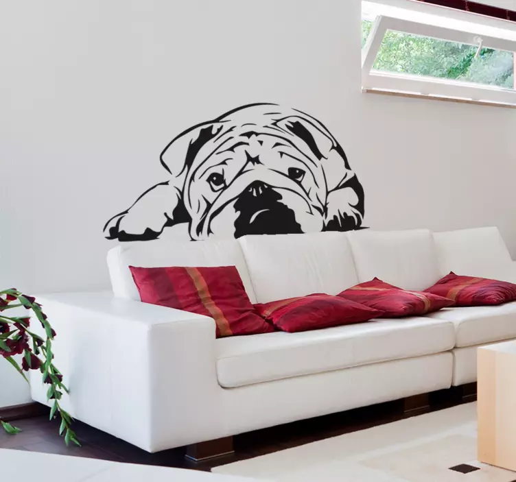 Pegatina perro Bulldog monocolor - TenVinilo