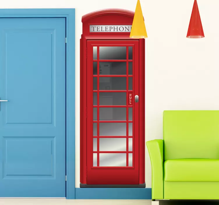 Vinilo decorativo cabina Londres realista - TenVinilo